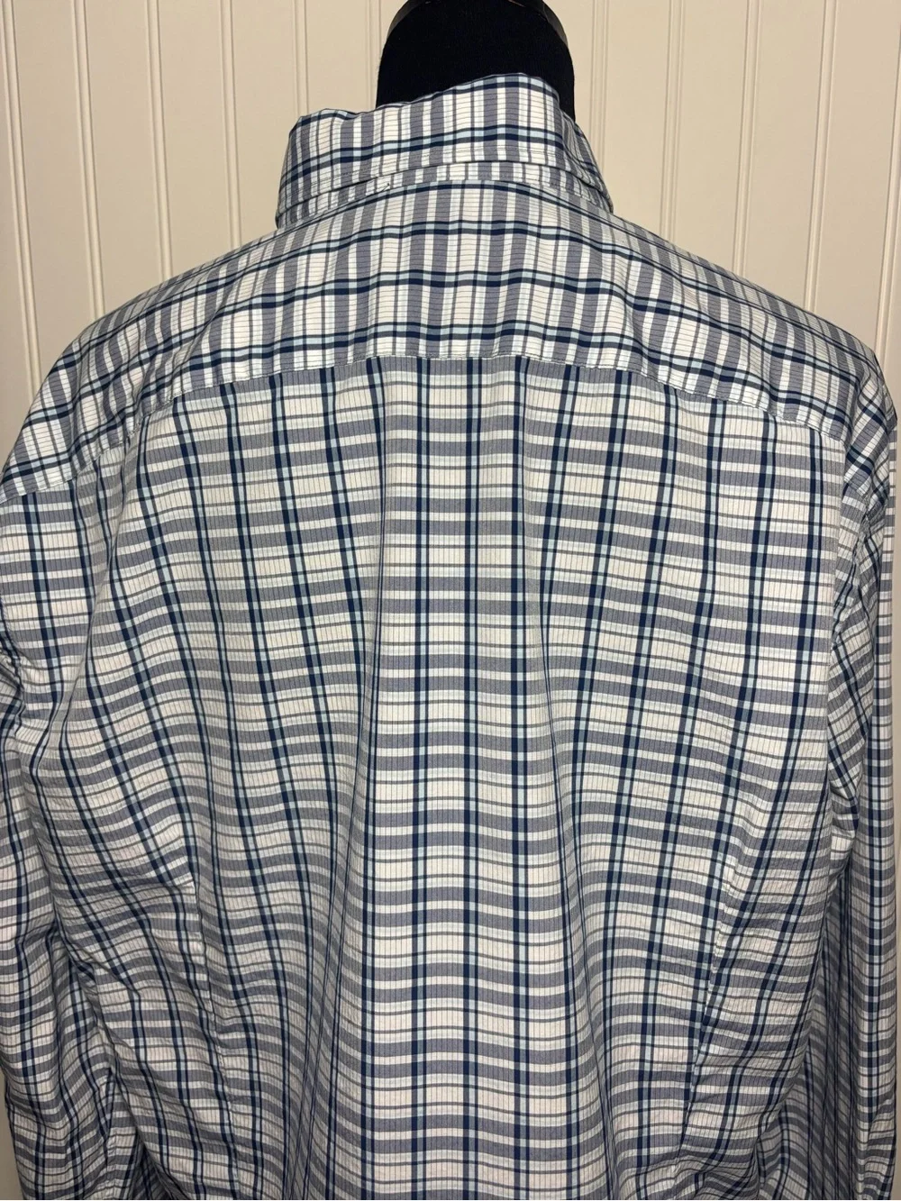 Banana Republic Grant Fit No Iron Shirt Men’s Size XL 120s Pima Cotton Plaid